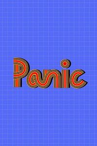 Health word panic concentric font typography