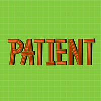 Patient line font retro calligraphy lettering hand drawn
