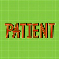 Retro patient psd line font typography hand drawn
