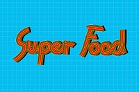 Concentric font vector super food text typography retro