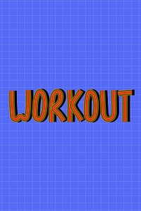Retro workout doodle lettering typography