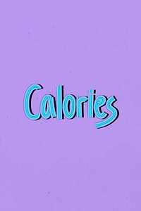 Retro calories lettering concentric effect font typography