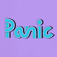 Panic psd line font retro calligraphy lettering hand drawn