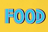 Retro food psd concentric font calligraphy hand drawn