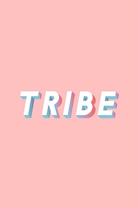 Tribe lettering word art 3d isometric font typography
