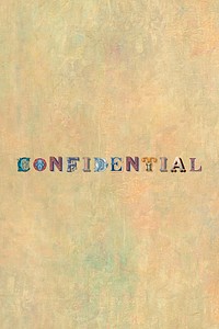 Confidential word vintage victorian typography lettering