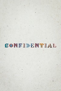 Confidential word antique victorian font typography
