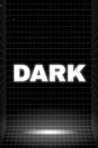 DARK glowing typography design on black