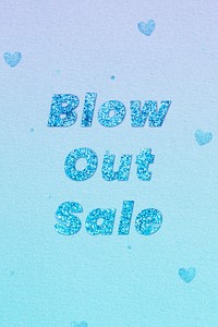 Blow out sale word lettering font