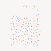 Birthday confetti background, colorful design vector