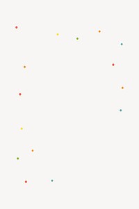 Confetti dots border element, birthday design vector