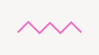 Zigzag line collage element, pink design  vector
