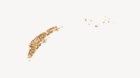 Gold smear collage element,  glittery design  vector