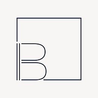 B box letter vector