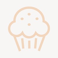 Muffin icon design element vector