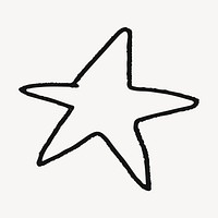 Star doodle design element vector