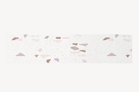 Terrazzo washi tape collage element, aesthetic design vector