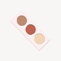 Eyeshadow palette collage element, aesthetic design vector