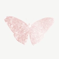 Holographic Butterfly collage element vector