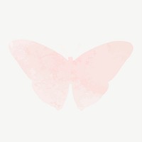 Watercolor butterfly collage element vector