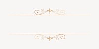 Aesthetic gold swirl frame, decorative ornament vector