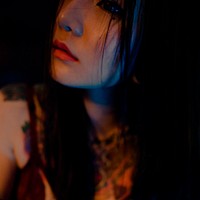 Beautiful Asian woman closeup photo