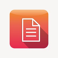 Document icon collage element vector