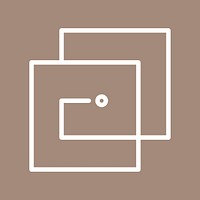 Double square icon collage element vector