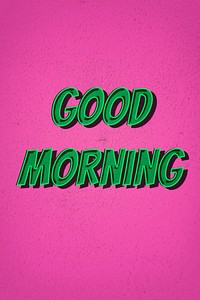 Good morning comic word retro typography