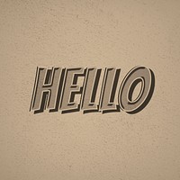 Hello word comic font retro typography