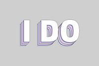 I do layered typography retro word