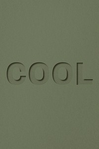 Cool text cut-out font typography