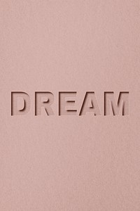 Dream text typeface paper texture