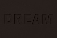 Dream word paper cut font shadow typography