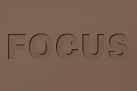 Focus text cut-out font typography