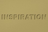 Inspiration word paper cut lettering paper texture