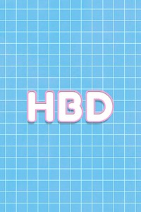 Neon 80&rsquo;s miami hbd word outline word art on grid background