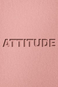 Attitude paper cut font typography