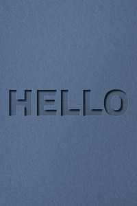 Paper cut 3d lettering hello font typography