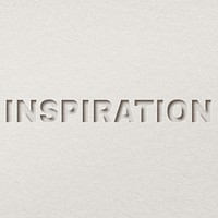 Paper cut inspiration text font typography