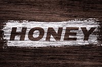 Honey printed word rustic wood texture