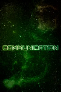 COMMUNICATION word typography green text