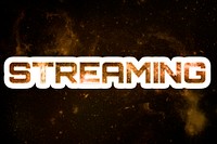 Brown STREAMING galaxy sticker psd word typography