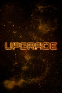 UPGRADE word typography brown text