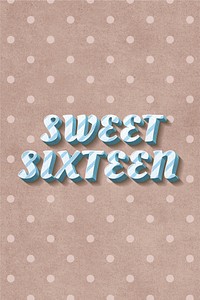 Sweet sixteen text pastel stripe pattern