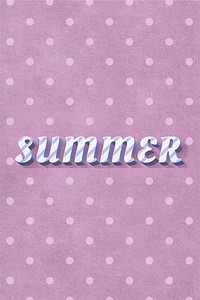 Summer 3d vintage word clipart