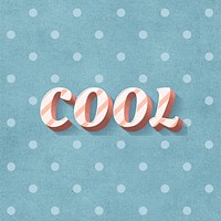 Cool word cute vintage typeface