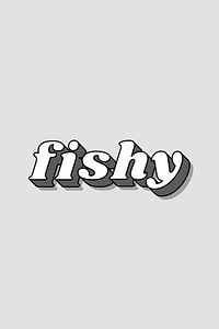 Fishy retro 3D typography bold font