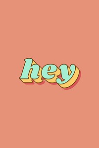 Hey text shadow effect bold font typography