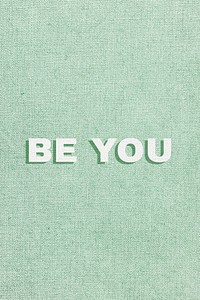 Be you text shadow bold font typography